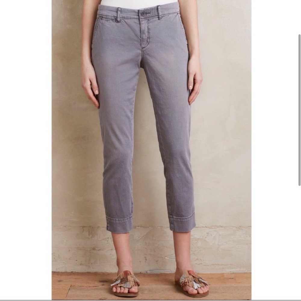 Anthropologie Gray Capris